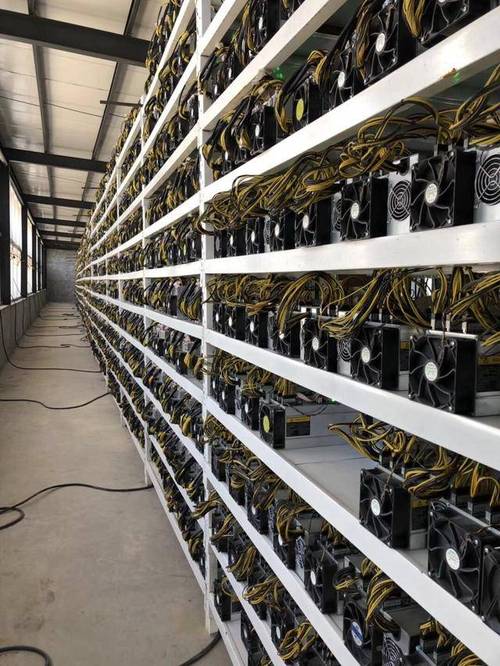 An array of state-of-the-art mining rigs working in concert